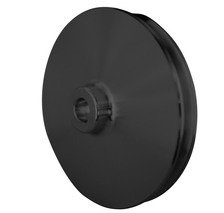 510-08 Small Block Chevy Power Steering Pulley - Saginaw - Keyway - Black