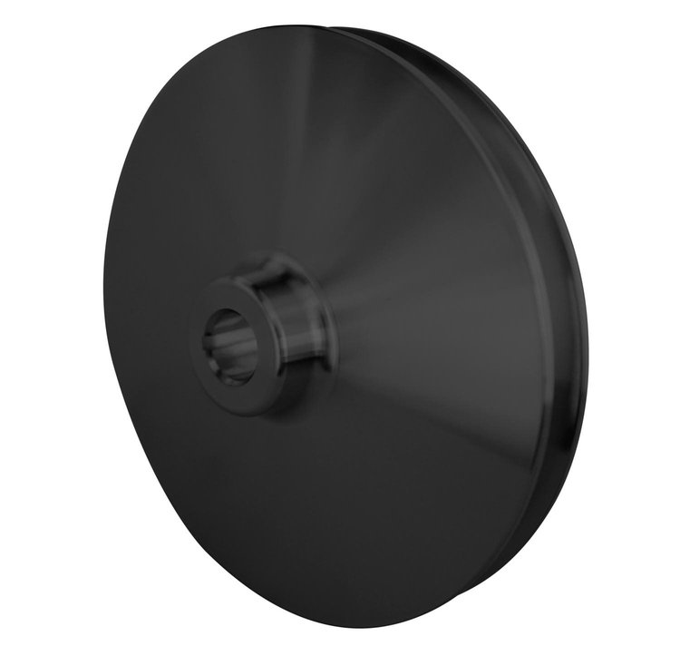 513-08 Chevy LWP and Chrysler Power Steering Pulley - Keyway - Black