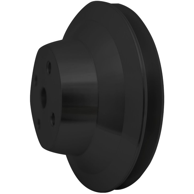 6052-08 Small Block Chevy Water Pump Pulley - LWP - 1V - Black