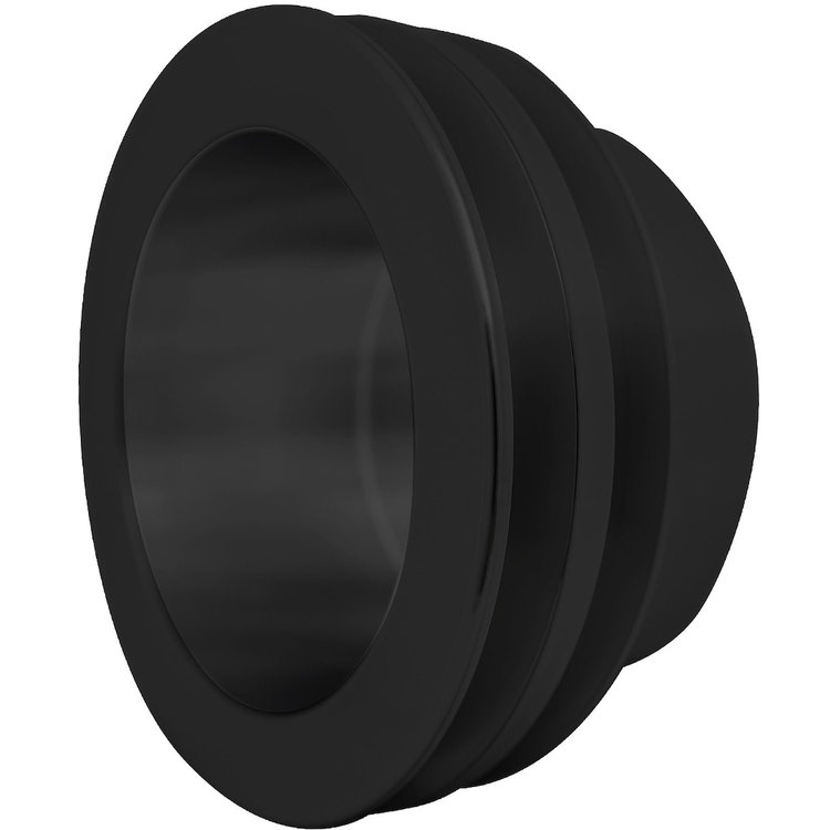 6071-08 Small Block Chevy Crankshaft Pulley - 2V - LWP - Black