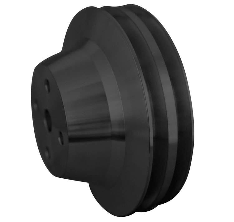 6092-08 Small Block Chevy Water Pump Pulley - LWP - 2V - Black