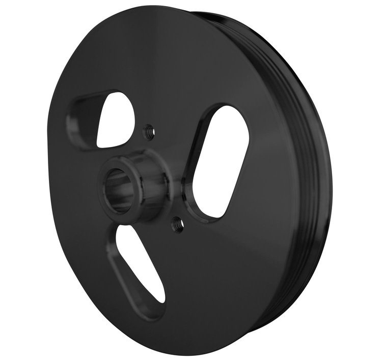 610-08 Chevy Serpentine Power Steering Pulley - Press Fit - Black