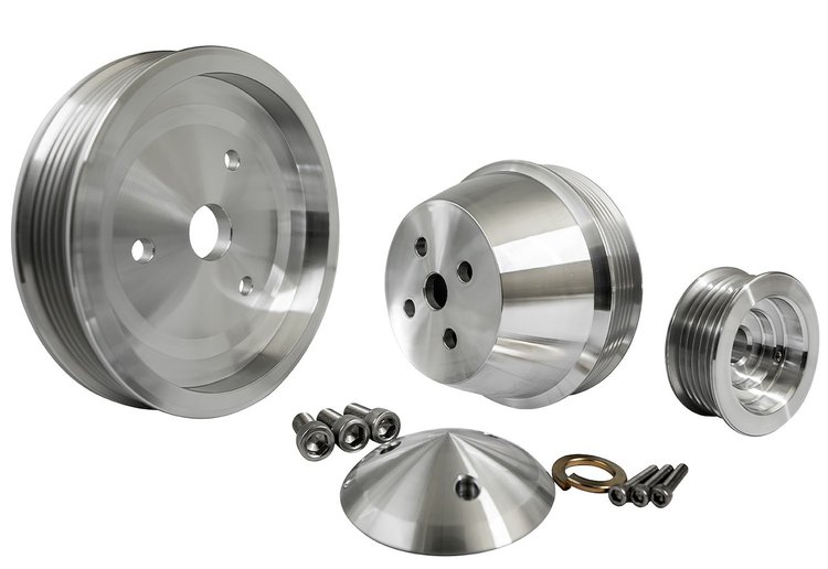 Serpentine Conversion Pulley Set - High Water Flow Ratio Small Block Chevy