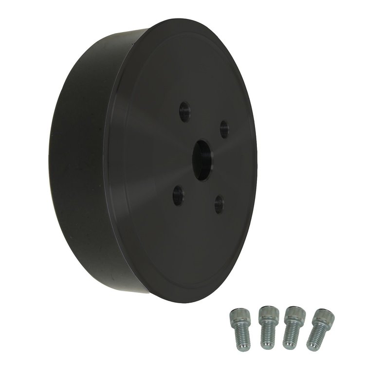 6303-08 Small Block Chevy Water Pump Pulley - Serpentine - Black