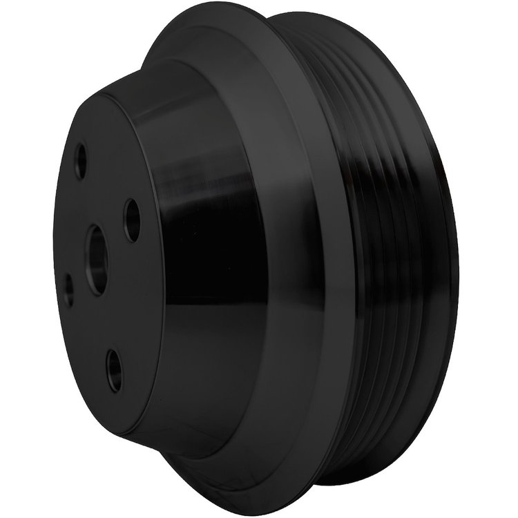 6322-08 Chevy Serpentine Water Pump Pulley - LWP - Black