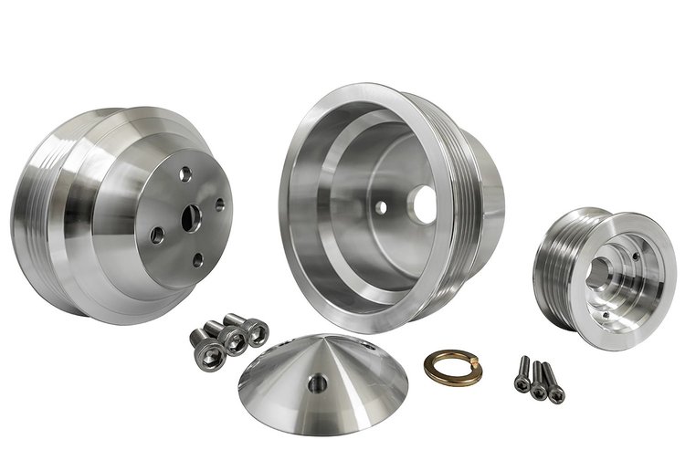 Serpentine Conversion Pulley Set - Mid Performance Ratio Small Block Chevy