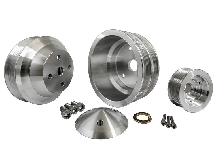 Serpentine Conversion Pulley Set - Mid Performance Ratio Small Block Chevy