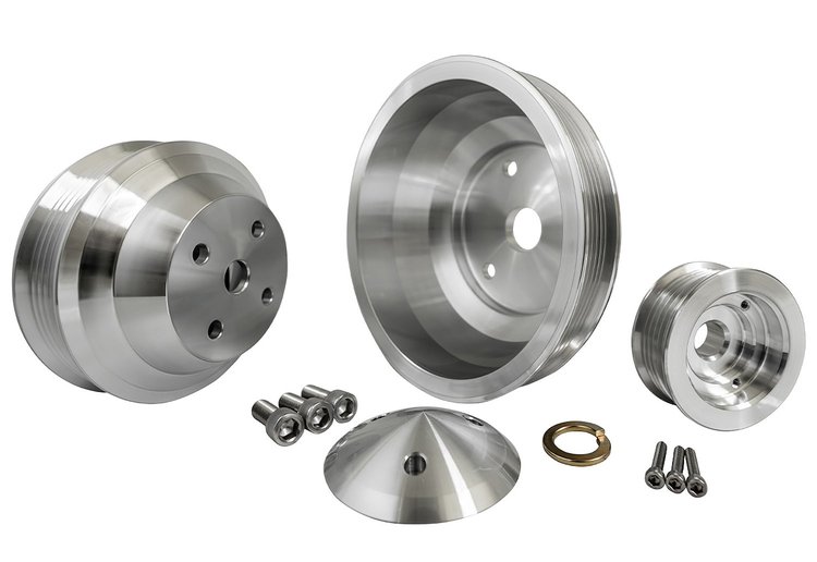 Serpentine Conversion Pulley Set - High Water Flow Ratio Small Block Chevy