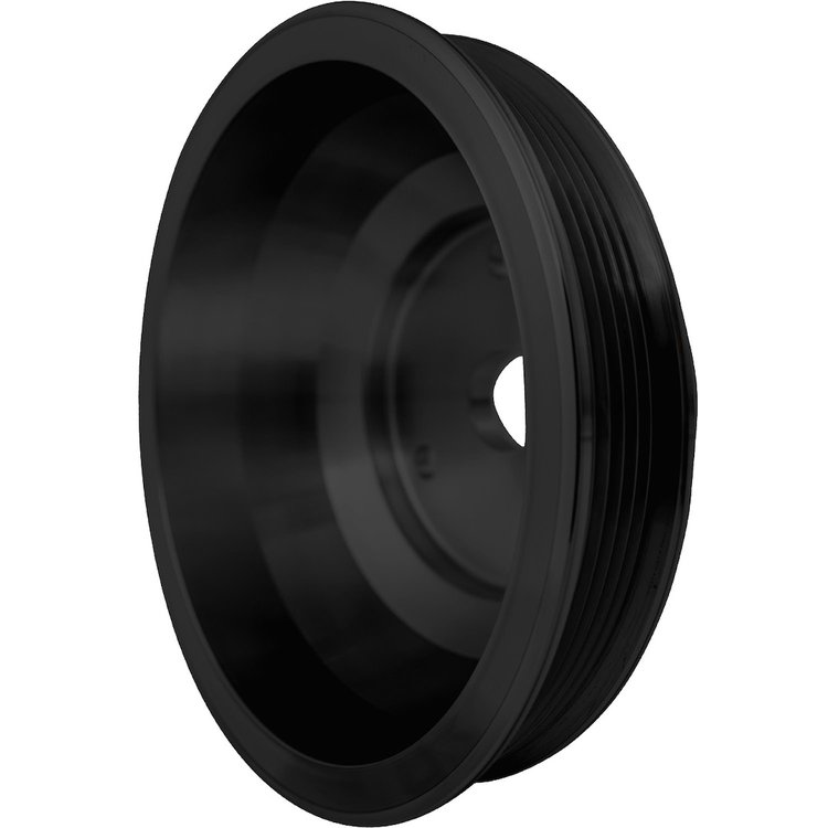 CRANK PULLEY SERP HI FLOW BLK ASSY - CHEVY SB LWP