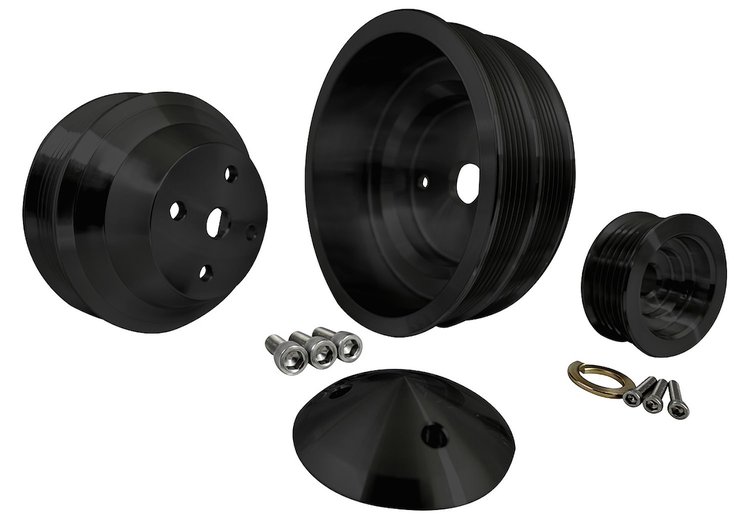 Serpentine Conversion Pulley Set - High Water Flow Ratio Small Block Chevy