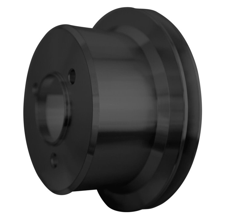 7106-08 Big Block Chevy High Flow V-Belt Crankshaft Pulley - 1V - LWP - Black