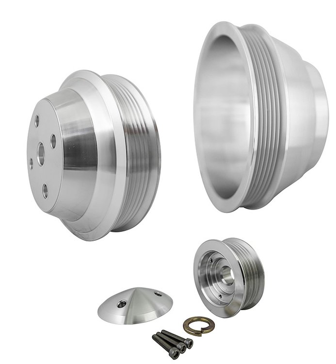 Serpentine Conversion Pulley Set - High Water Flow Ratio Big Block Chevy
