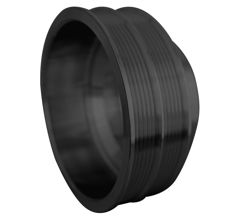 7331-08 Big Block Chevy High Flow Serpentine Crankshaft Pulley - LWP - 2V - Black