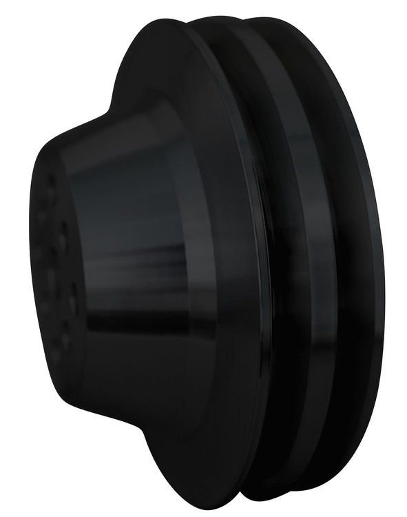 7532-08 Big Block Chevy V-Belt Water Pump Pulley - SWP - 2V - Black