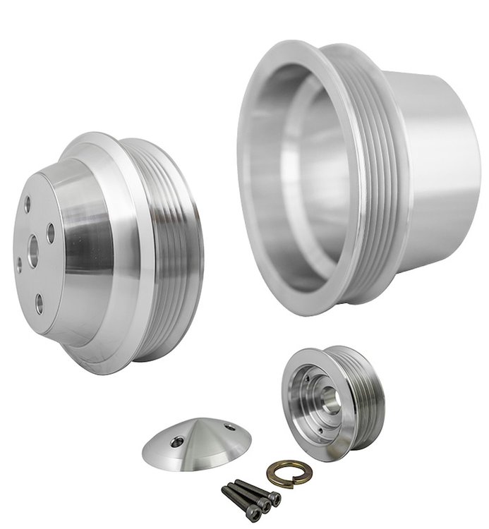 Serpentine Conversion Pulley Set - Mid Performance Ratio Big Block Chevy