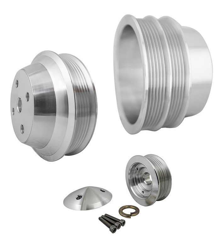 Serpentine Conversion Pulley Set - Mid Performance Ratio Big Block Chevy