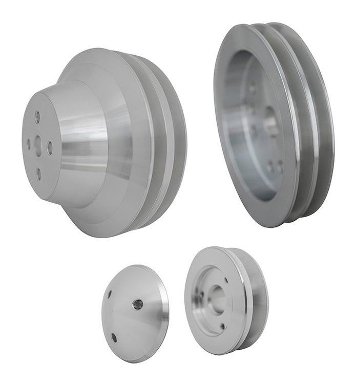 7915 Chevy 348-409 V-Belt Pulley Kit; 2V