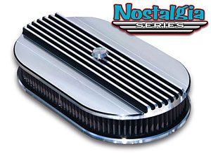 Nostalgia Oval Air Cleaner Kit Polished Aluminum finish