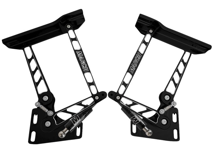 HH72CK-F-07 1967-1972 Chevy C10 Truck Billet Hood Hinges, Gen II, Stainless Steel Gas Struts, Black Onyx Finish, Fiberglass Hood