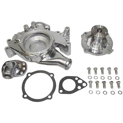 HEMI POLISH ALUM WATERPUMP W/ HOUSING