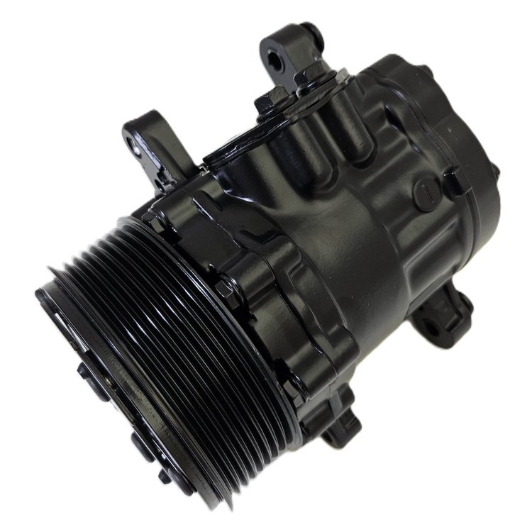 P2414-08 Ultra Series Sanden 7176/SD-7 Air Conditioning Compressor, Black Finish, Aluminum, 8-Groove Serpentine Clutch, R-134A