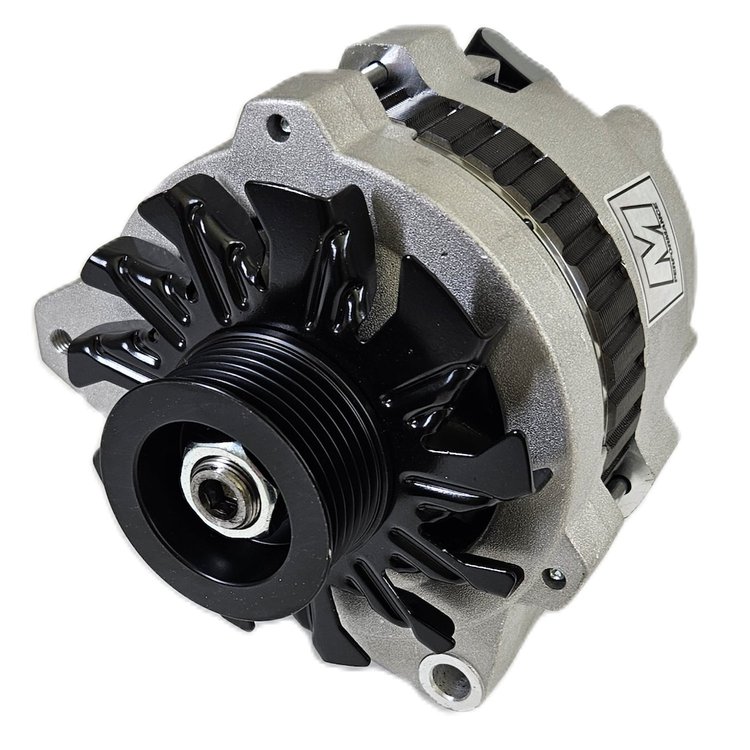 P2525-04 Ultra Series Alternator, 140 Amp, 12v Single Wire, Cast Finish, GM CS130, Left Offset, Driver Side