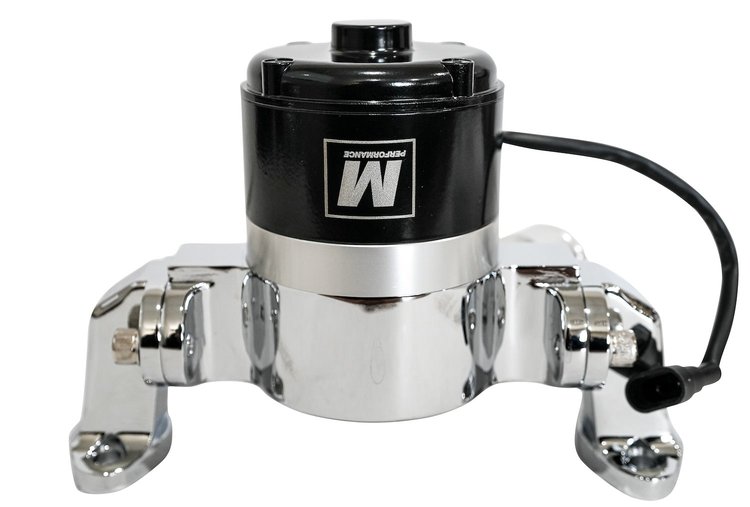 P2821-06 Small Block Chevy Electric Water Pump, Chrome, 35 GPM, 12 Volt