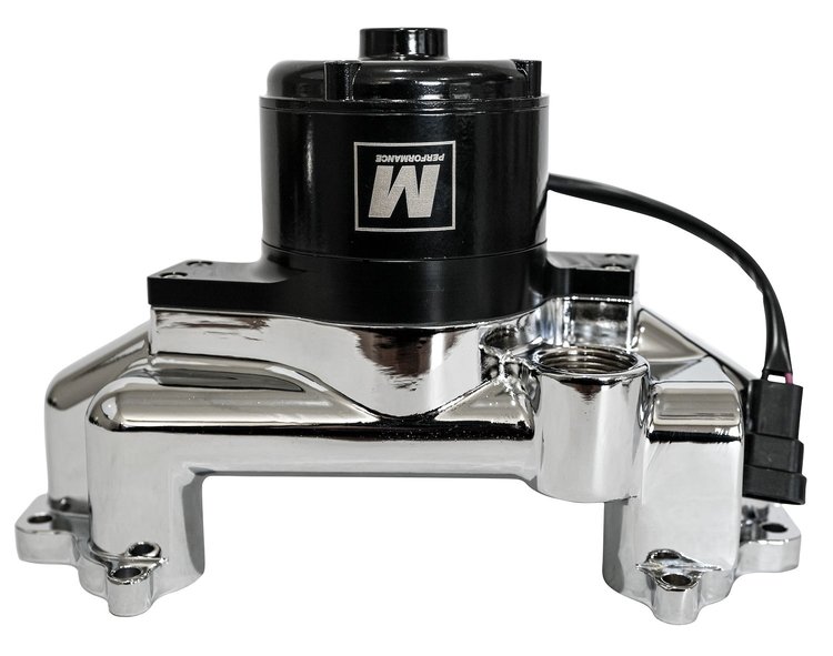 P2822-06 Chevy LS Electric Water Pump, Chrome, 35 GPM, 12 Volt