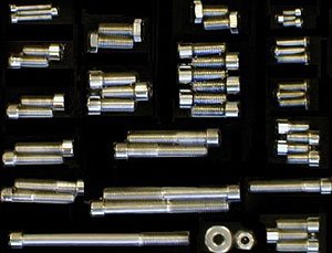 Polished Stainless Bolt Kit Fits March Serpentine Pulley Kits: 655-21100
