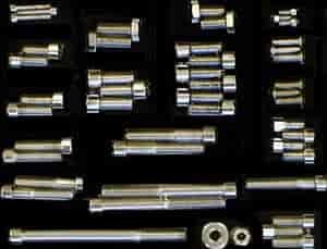 Polished Stainless Bolt Kit Fits March Serpentine Pulley Kits: 655-16030
