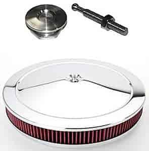 Fastener/Air Cleaner Kit Includes: Brushed Aluminum Quick-Latch and 4" Stud