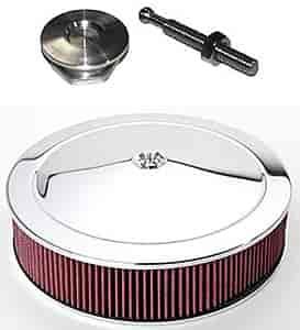 Fastener/Air Cleaner Kit Includes: Brushed Aluminum Quick-Latch and 4" Stud