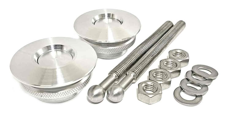Locking Hood Pin Set - QL-38 Series - Polished Finish