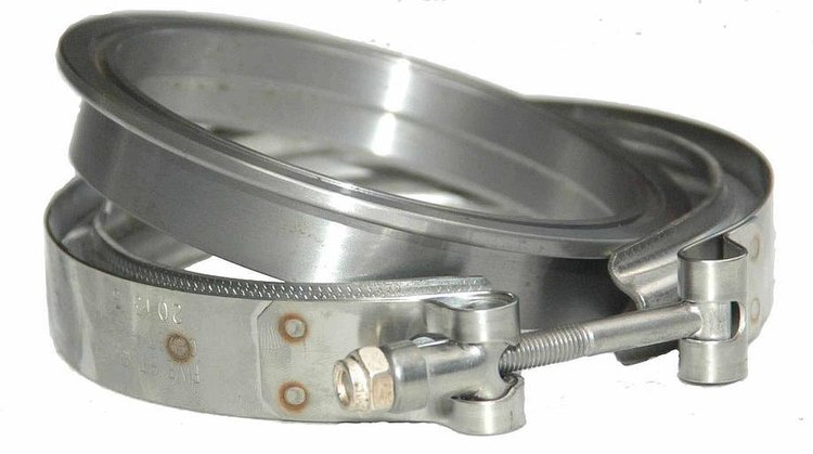 GT555FL GT55 94/98/102/106 Turbocharger Discharge Flange and Clamp, 5 in. Diameter [Stainless Steel]