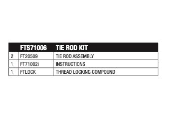 FTS20509 Tie Rod Assembly Fits Select Chevy Silverado 2500/3500 HD; GMC Sierra 2500/3500 HD