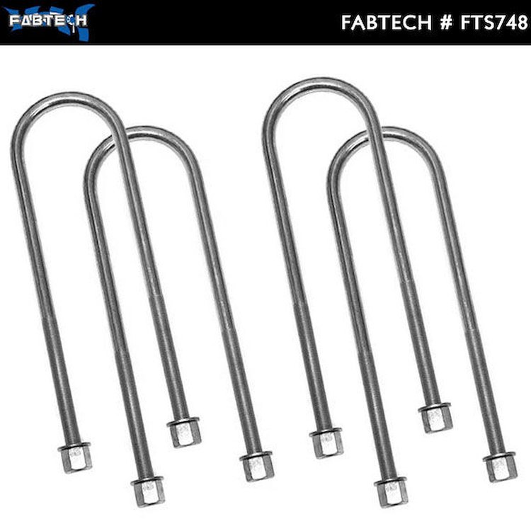 FTS748 U-Bolt Kit, Round, 4 in. x 15 in. x 9/16 in., Rear