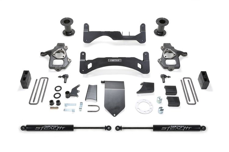 K1083M Basic Lift System w/Shocks Fits Select Chevy Silverado 1500; GMC Sierra 1500