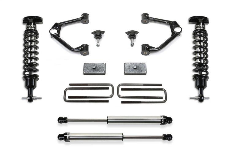 K1126DL Budget Lift System w/Shock Fits Select Chevy Silverado 1500; GMC Sierra 1500