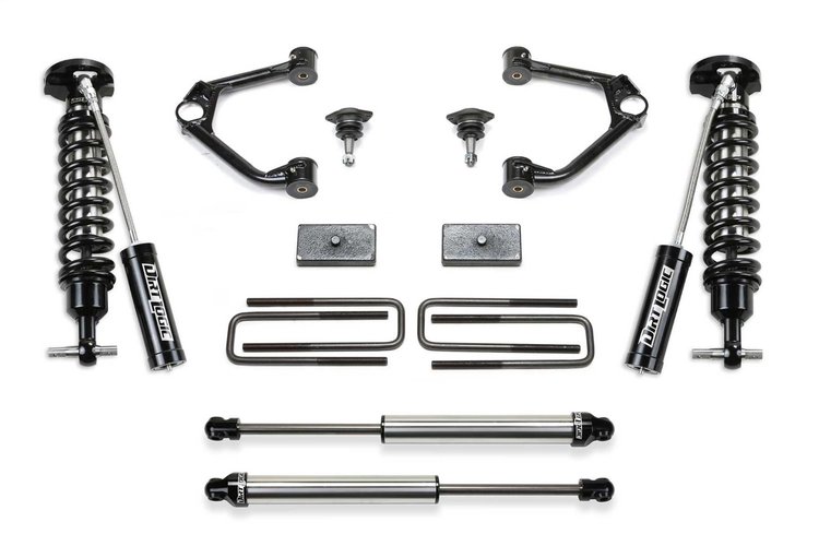 K1127DL Budget Lift System w/Shock Fits Select Chevy Silverado 1500; GMC Sierra 1500