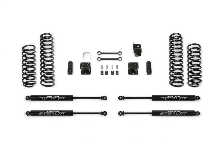 K4047M Budget Lift System w/Shock Fits Select Jeep Wrangler JK; Jeep Wrangler