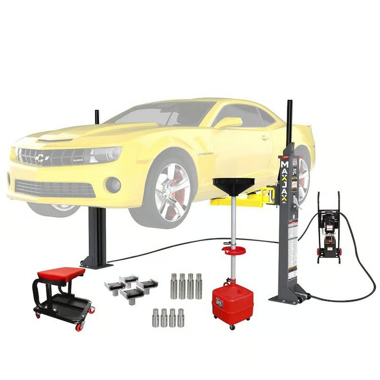 5175569 M7K 110V Portable Two-Post Garage Lift Supreme Package, 7,000 lb. Lifting Capacity