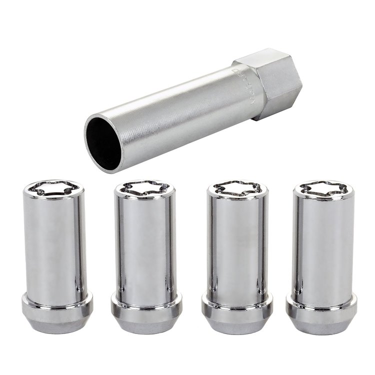 25240 Chrome Tuner Style Locking Lug Nuts 1/2" x 20