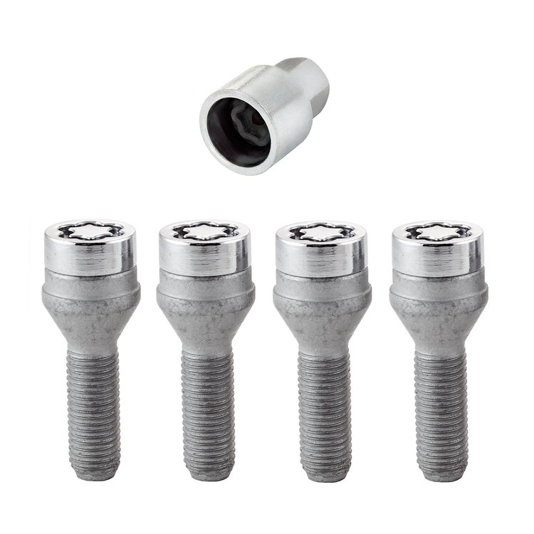 27015 Chrome Cone Seat Lug Bolts Threads: M12 x 1.5