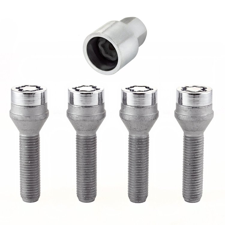 27111 Chrome Cone Seat Lug Bolts Threads: M12 x 1.5