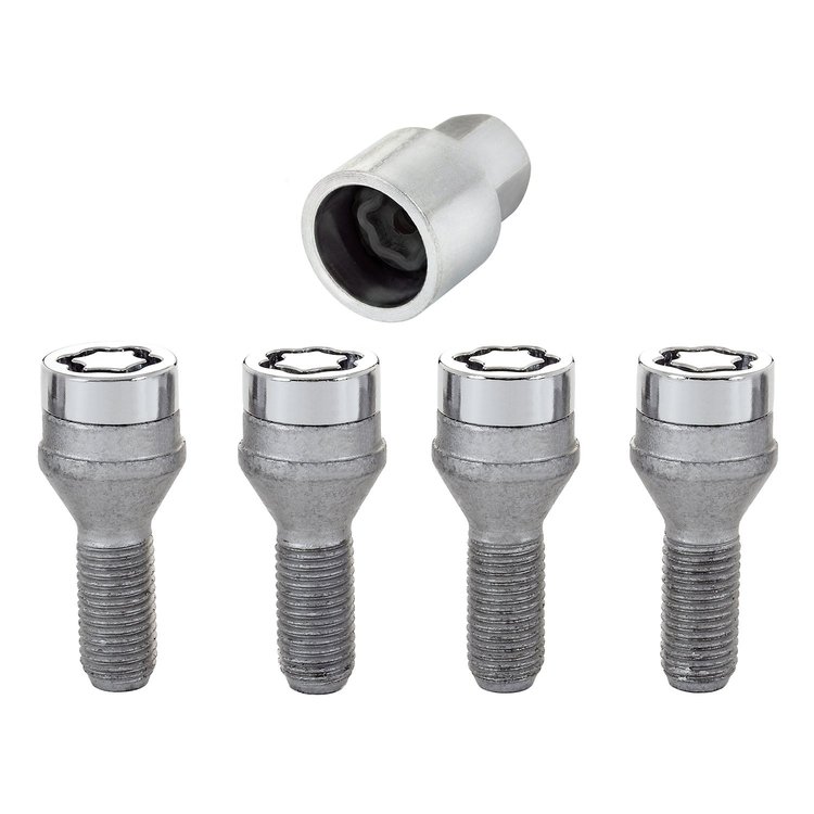 Chrome Cone Seat Lug Bolt Threads: M12 x 1.5