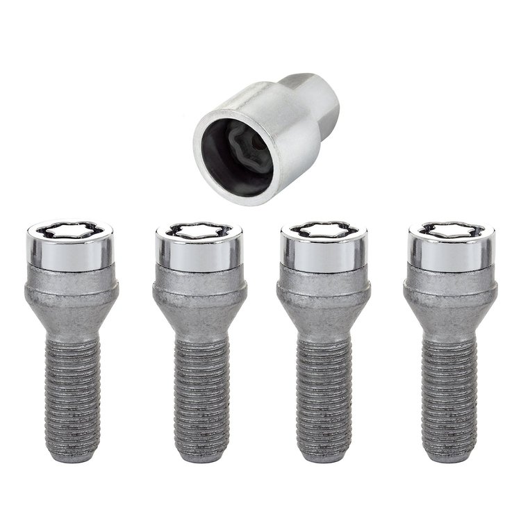 Chrome Cone Seat Lug Bolts Threads: M14 x 1.5