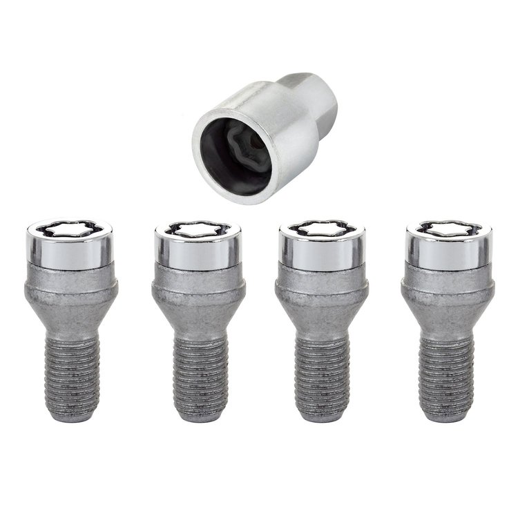 Chrome Cone Seat Lug Bolts Threads: M12 x 1.5