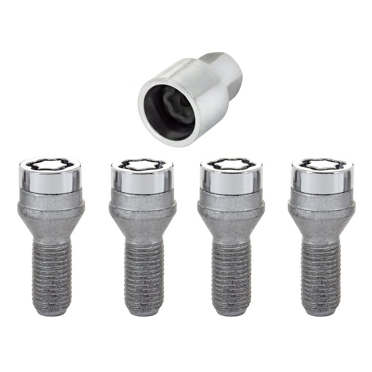 27222 Chrome Cone Seat Lug Bolt Threads: M14 x 1.5