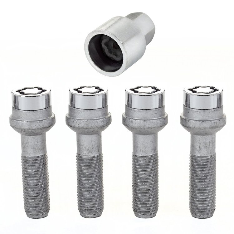 28017 Chrome Radius Seat Lug Bolt Threads: M14 x 1.5