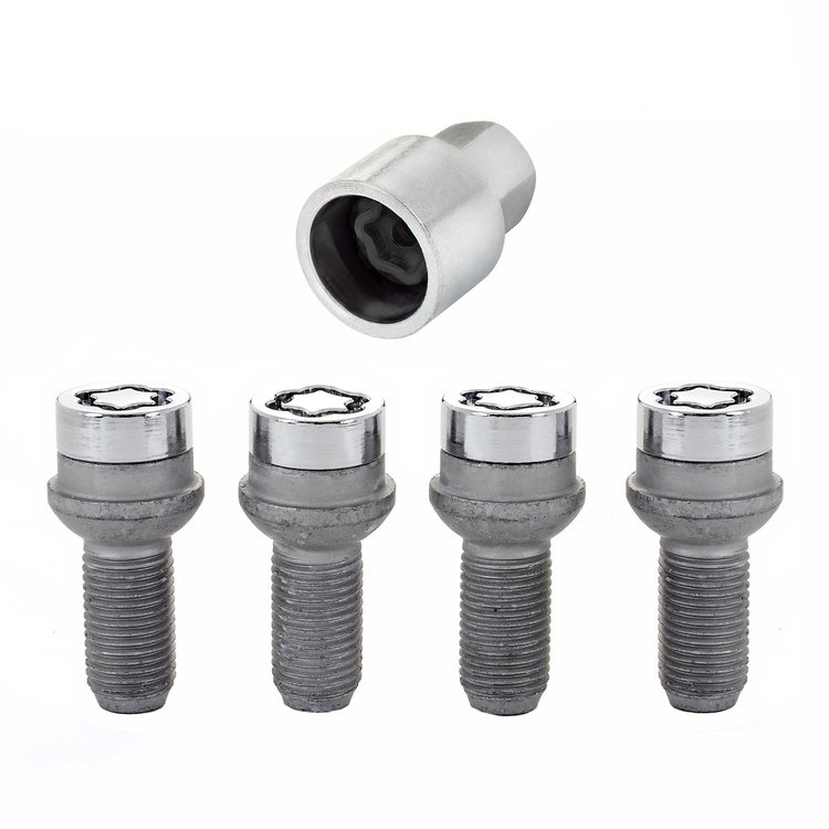 28018 Chrome Radius Seat Lug Bolt Threads: M14 x 1.5